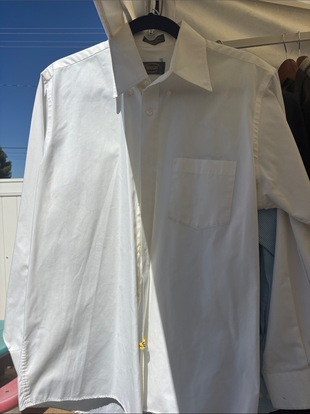 Men's White Dress Shirt with Chest Pocket by Charter Club